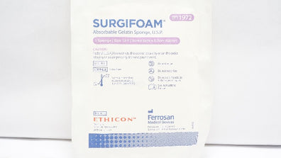 Ferrosan 1972 Surgifoam Absorbable Gelatin Sponge U.S.P. 2 x 6 x  0.7cm